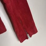 wilson's leather Vtg  Red Leather suede zip up Jacket 90s retro size large Photo 11