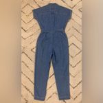 Liz Claiborne Vintage 90s Blue Denim Romper with Belt and Collar Photo 8