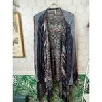 Free People Navy The Big Trail Open Poncho - Size - Medium Photo 5