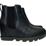 Athlefit Women’s Black Wedge Ankle Boots Size 9 Comfortable Zip Booties Photo 0