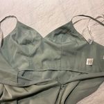 Azazie  Maci Stretch Satin Dress Bridesmaid AGAVE Size A6 Sage Green Photo 6