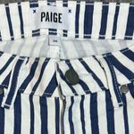 Paige  Striped Skinny Jean Blue and White Size 28 Photo 4