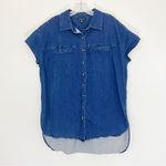 Universal Standard Short Sleeve High Low Denim Tunic Size 10-12 Photo 1