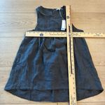 James Perse NWT  Women’s Gathered Linen Top Dark Gray Sleeveless Size 0/XS Photo 2