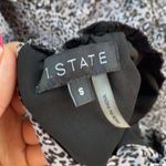 1. State Women's Black & White Leopard Print Mock Neck Tiered Mini Dress Size S Photo 8