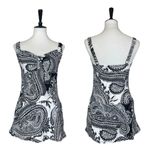 Jantzen  Swim Dress Ruched Full Coverage Black White Paisley Women’s Plus Size 14 Photo 12