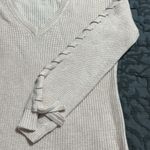American Eagle  size small pullover v-neck knit sweater lace up design on sleeves Photo 8