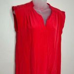 Rebecca Taylor  100% Silk Red shirt Dress size 2 simple classic Photo 1
