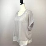 ZARA Collection Layered Weave Mesh Knit Top Size L Photo 1