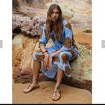 Oneseason Long Cadaques Powder Poppy Dress Small Blue Photo 3