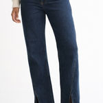 Abercrombie & Fitch Relaxed 90s Curve Jeans Women’s 27 High Rise Split Hem Photo 0