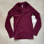 Lululemon NWT Reveal 1/2 Zip Deep Ruby Photo 6