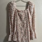 Miss Lola Floral Print Dress with Ruched Detail White Photo 6