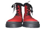 ARA High Soft Dover Rubin Red Leather Ankle Boots Women 5.5 Lace Up Side Zip Photo 2