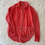 Free People  We The Free Zahara Gauze Button Down Oversized Top in Orange Size XS Photo 1