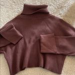 Forever 21  Brown Ribbed Cowl Turtleneck Sweater Photo 0