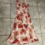 Paper Heart  Floral Maxi Dress Spaghetti Strap Pink Multi Size M Photo 1