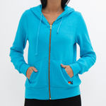 Aviator Nation Full Zip Lightning Bolt Hoodie Neon Blue Small Photo 0