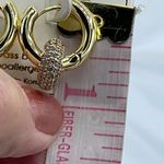 Do Everything In Love NWT 14K GP “” CZ ring hoop earrings Photo 6