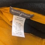 Donni Charm Mixed Media Jersey Knit Scarf Wrap Cotton Cashmere Mohair Layered Yellow Photo 1