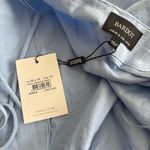 Bardot NWT Cindy dreamer dress strappy top gathered side mini dress blue small 6 Photo 13