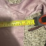 Ethereal  Cold Shoulder Mock Neck Shimmer Top Mauve Long Sleeve Large‎ Photo 3