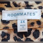 Roommates Shirt Womens 2X Plus Leopard Print Button Up Cotton Woven Long Sleeve Tan Photo 7