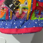 Vintage Laurel‎ Burch Colorful Cat Purse Tote Photo 4