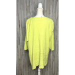 Lulu B Women's Size 1X Lime Green 3/4 Sleeve Tunic‎ Blouse Photo 2