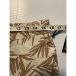 Nicole Miller Tropical Leaf Linen Cream Wide Leg Pants Womens XL Lagenlook Photo 11