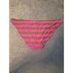 Aerie  American Eagle size M Pink Brown Stripe Bikini Bottoms Swim Photo 1