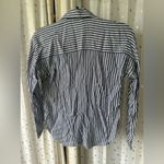 American Eagle  Oversized Fit Collar Button Down Stripe Shirt Top Western XXS Photo 3