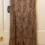 Adrianna Papell ADRIANNA PAPPEL 091880660 Nude Buff Beaded Overlay Cap Sleeveless Lined Maxi Dress $300 NWT 10 Photo 8
