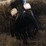 Ladies rose gold tone rhinestone cuff watch Photo 3