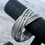 Vintage Bracelet Silver Tone Cross Over Bracelet Design Photo 1