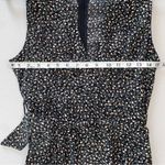 Lulus  Fashion Find Black Ditsy Floral Print Ruffled Faux Wrap Midi Dress Medium Photo 9