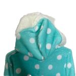 secret treasures  Light Blue White Polka Dot Mitten Print Full Pajamas Zipper XL Photo 3