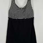 Lands' End Tankini Swim Top Bathing Suit Striped Lightly Padded Size 22 22W Photo 0