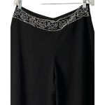 Palazzo Pants Womens Size 12 Sheer Lined Sequins High Rise Wide Leg Caliendo Black Photo 3