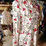  off white shirt long sleeve pockets red hearts evil eyes stars NWT Button up  Available size: S ;; L New with tag  Same day shipping  Smoke and pets free  This Milk & Honey shirt is a must-have for any fashion-forward woman. Featuring a unique design with red hearts, evil eyes, and stars, this shirt is sure to turn heads. It also has long sleeves, a button closure, and pockets, making it both stylish and functional.   The shirt comes in a multicolor pattern and is available in size S and L. Made for all seasons, it is perfect for any occasion. The brand, Milk & Honey, is known for its quality and attention to detail. This shirt is brand new with tags and is sure to be a great addition to your wardrobe.  Photo 6