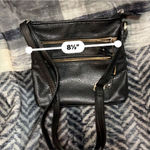 None Black Multi Zip Faux Leather Crossbody Bag Photo 13