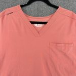Carhartt  Womens 2XL Orange Coral Force V Neck Scrub Top Modern Fit Short Sleeve Photo 2