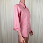 Eddie Bauer 3/4 Sleeve Button Up Shirt Blouse Top Sz SM Wrinkle Resistant Peach Photo 2