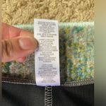 Silver lame wrap blouse with shoulder stud accents, size large Photo 6