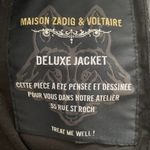 Zadig & Voltaire Maison Deluxe Black Lamb Leather Jacket with Fringes Size Small Photo 6