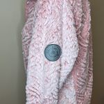 Simply Southern  fuzzy fleece pink weave quarter zip pullover, Large Photo 3