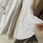 Lulus DRESS my bell-loved ivory embroidered Mini dress Tunic Lace Up Neckline S Photo 5