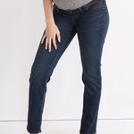 Madewell Dark Wash Side Panal Maternity Stovepipe Jeans Photo 0