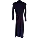NWT OGL ProWarm Long Sleeve Mockneck Tucks Midi Dress Navy Blue Size XS Photo 5