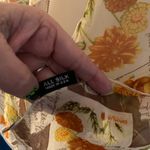 Vintage Cejon Silk Scarf with Seed Packets Floral Rectangle Garden Orange Photo 3